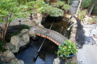 庭池 防水工事,庭池 FRP防水,池 水漏れ修理