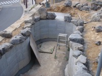 錦鯉 洋風池,錦鯉 和風池,コンクリート池 石組み