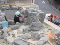 錦鯉 洋風池,錦鯉 和風池,コンクリート池 石組み