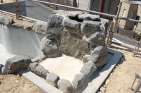 錦鯉 洋風池,錦鯉 和風池,コンクリート池 左官