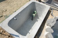 錦鯉 洋風池,錦鯉 和風池,コンクリート池 左官