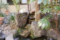 庭池 防水工事,庭池 FRP防水,池 水漏れ修理