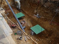 錦鯉 和風池,庭池 施工,錦鯉 低水配管