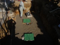 錦鯉 和風池,庭池 施工