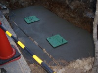 錦鯉 和風池,庭池 施工