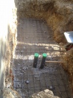 錦鯉 和風池,庭池 施工,和風鑑賞池 ブロック積み