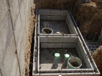 錦鯉 和風池,庭池 施工,和風鑑賞池 ブロック積み