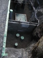 池 リフォーム,池 改修,庭池 沈殿槽