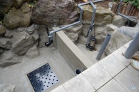 池 リフォーム,池 改修,庭池 集水ピット