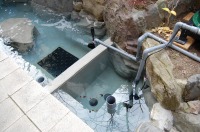 池 リフォーム,池 改修,庭池 沈殿槽