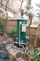 池 リフォーム,池 改修,庭池 スーパーマリン 濾過機