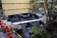 庭池 防水工事,庭池 FRP防水,池 水漏れ修理