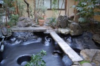 庭池 防水工事,庭池 FRP防水,池 水漏れ修理