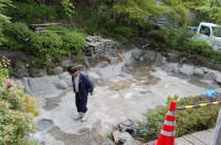 庭池 防水工事,庭池 FRP防水,池 水漏れ修理