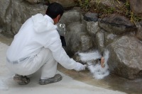 庭池 防水工事,庭池 FRP防水,池 水漏れ修理