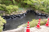 庭池 防水工事,庭池 FRP防水,池 水漏れ修理