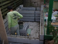 コンクリート池 錦鯉,池作り 業者,錦鯉池 ブロック積み