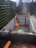 コンクリート池 錦鯉,池作り 業者,錦鯉池 ブロック積み