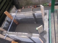 コンクリート池 錦鯉,池作り 業者,錦鯉池 ブロック積み