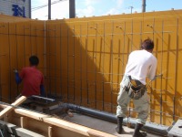 コンクリート水槽 アロワナ,型枠 コンクリート水槽