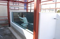 コンクリート水槽 アロワナ,コンクリート水槽 窓付