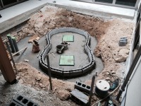 錦鯉 造園,庭池 錦鯉,造園 池,錦鯉池 ブロック積み