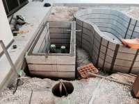 錦鯉 造園,庭池 錦鯉,造園 池,錦鯉池 ブロック積み