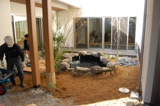 錦鯉 造園,庭池 錦鯉,造園 池,錦鯉池 施工