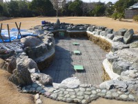 錦鯉 和風池,業者 和風鑑賞池,庭池 底水配管