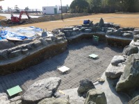 錦鯉 和風池,業者 和風鑑賞池,庭池 底水配管