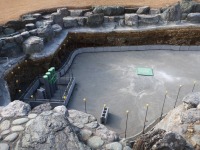 錦鯉 和風池,業者 和風鑑賞池,庭池 ブロック積み