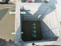 錦鯉 和風池,業者 和風鑑賞池,庭池 ブロック積み