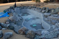 錦鯉 和風池,業者 和風鑑賞池,庭池 ブロック積み