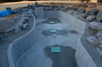 錦鯉 和風池,業者 和風鑑賞池,庭池 ブロック積み