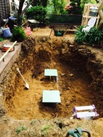 錦鯉 造園,庭池 錦鯉,造園 池,錦鯉池 集水ピット