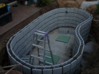 錦鯉 造園,庭池 錦鯉,造園 池,錦鯉池 ブロック積み