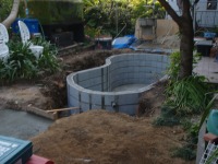 錦鯉 造園,庭池 錦鯉,造園 池,錦鯉池 ブロック積み