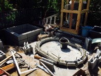 錦鯉 造園,庭池 錦鯉,造園 池,錦鯉池 ブロック積み