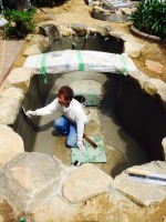 錦鯉 造園,庭池 錦鯉,造園 池,錦鯉池 左官