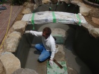 錦鯉 造園,庭池 錦鯉,造園 池,錦鯉池 左官