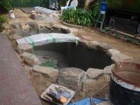 錦鯉 造園,庭池 錦鯉,造園 池,錦鯉池 左官