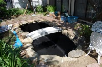 錦鯉 造園,庭池 錦鯉,造園 池,錦鯉池 池用塗料