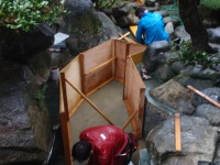 錦鯉池 作り,池 リフォーム,池 改修,庭池 型枠