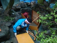 錦鯉池 作り,池 リフォーム,池 改修,庭池 型枠