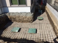 錦鯉 和風池,業者 和風鑑賞池,庭池 底水配管