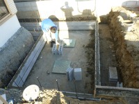 錦鯉 和風池,業者 和風鑑賞池,庭池 ブロック積み