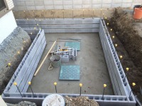 錦鯉 和風池,業者 和風鑑賞池,庭池 ブロック積み