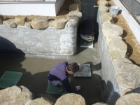 錦鯉 和風池,業者 和風鑑賞池,庭池 左官