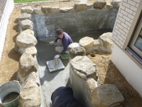 錦鯉 和風池,業者 和風鑑賞池,庭池 左官