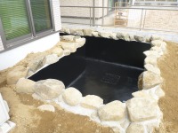 錦鯉 和風池,業者 和風鑑賞池,庭池 池用塗料